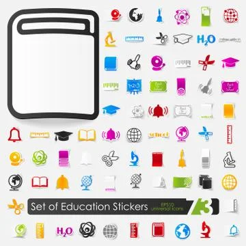 Set of education icons Stock Illustration