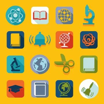 Set of education icons Stock Illustration