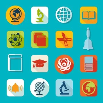 Set of education icons Stock Illustration