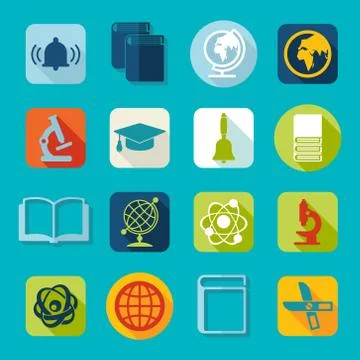 Set of education icons Stock Illustration