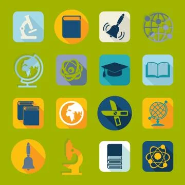 Set of education icons Stock Illustration