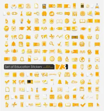 Set of education icons Stock Illustration