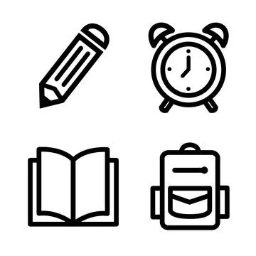 Set of education icons. Stock Illustration