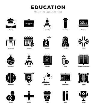 Set of Education icons. Vector Illustration. Stock-Illustration