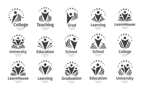 Set of Education vector icon. Open book, dictionary, textbook or notebook with Stock Illustration
