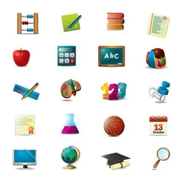 Set Of Educational Icon Stockillustratie