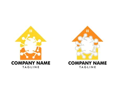 Set of Egg House Logo Template Design Vector Stock Illustration