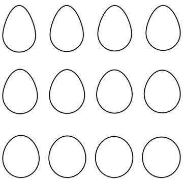 Set egg shape vector set egg template with different shape for Easter Stock Illustration