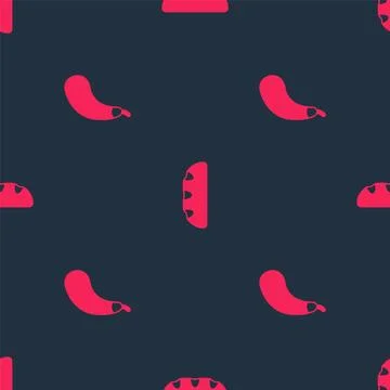 Set Eggplant and Bread loaf on seamless pattern. Vector 스톡 일러스트