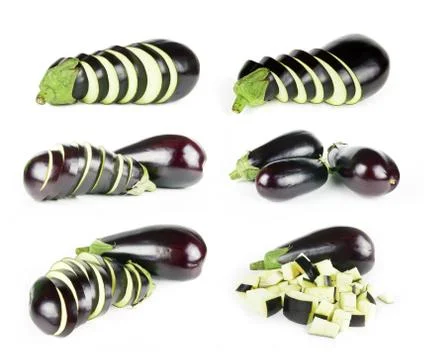 Set of eggplants Stock-Fotos