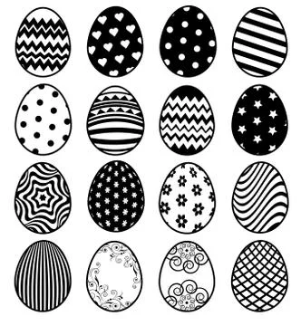 Set of Eggs for Easter day Stock Illustration