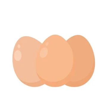 Set of eggs in a flat style. Vector illustration in a flat style. Stock Illustration