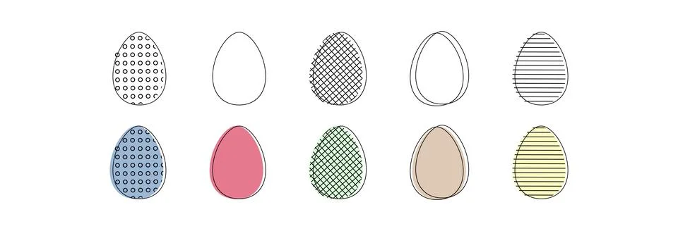 A set of eggs. Stock Illustration