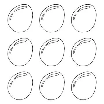 Set eggs. Vector illustration egg. Stock Illustration