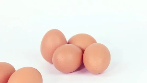 SET of eggs on white background used cooking Stock-Footage 200383479