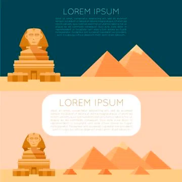 Set of Egypet banners Stock Illustration