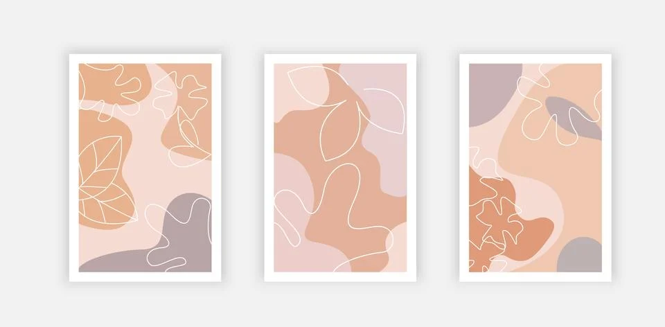 Set of eight abstract backgrounds. Hand drawn various shapes and doodle objects Stock Illustration