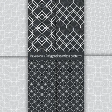 Set of eight classical geometric textures 스톡 일러스트