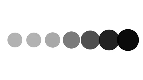 Set of Eight Minimalist Circles in Gray and Black Flat Design Vídeos de archivo 339395073