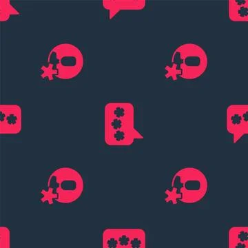 Set Elected employee and Speech bubble chat on seamless pattern. Vector Illustrazione stock