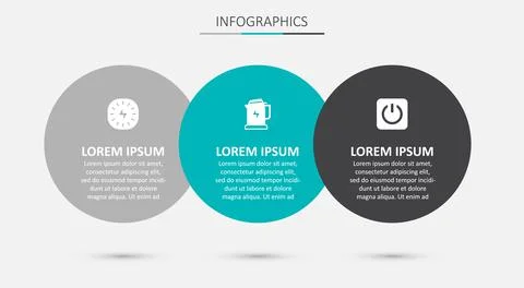 Set Electric kettle, Lightning bolt and Power button. Business infographic Illustration