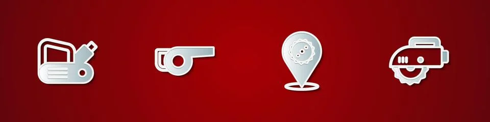 Set Electric planer tool, Leaf garden blower, Circular saw blade and circular Illustration