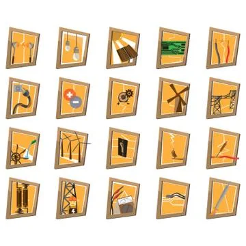Set Of Electrical Icons Stock Illustration