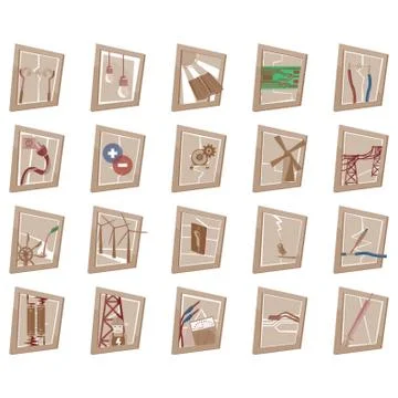 Set Of Electrical Icons Stock Illustration