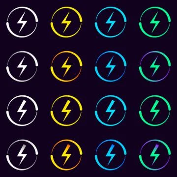 Set of Electrical Signs. Vector Stock Illustration