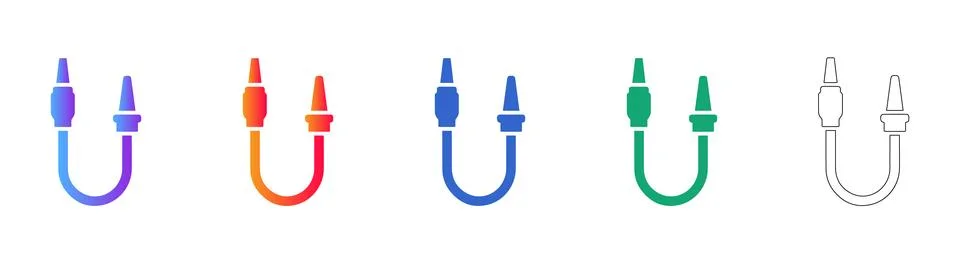 Set of Electrical Test Leads Illustration イラスト素材