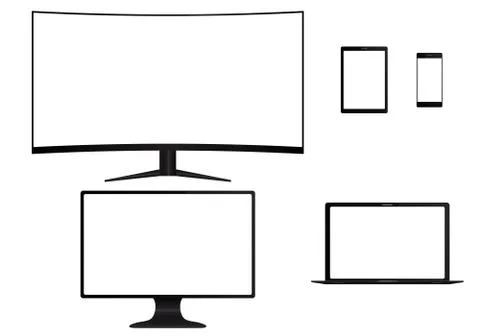 Set of electronic devices Stock Illustration