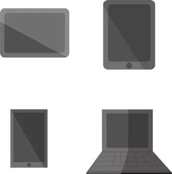 A set of electronic gadgets Stock Illustration