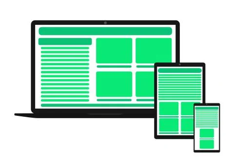 Set electronics connected to the Internet Stock Illustration