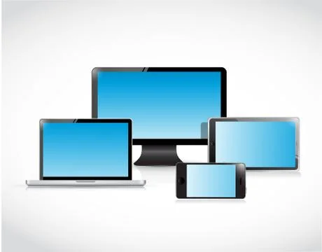 Set of electronics. illustration design Stock Illustration