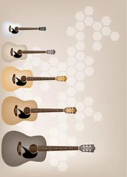 Set of Elegance on Beautiful Brown Background Stock Illustration