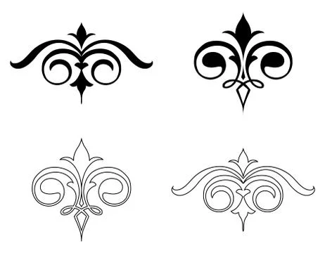 Set Elegance Elements. Vector 스톡 일러스트
