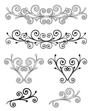 Set Elegance Elements. Vector illustration Stock Illustration