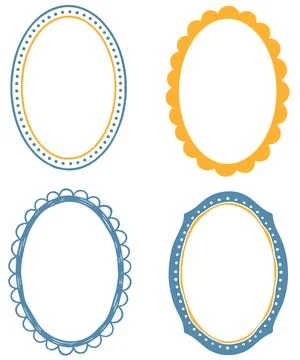 Set of elegant decorative frames Illustrazione stock