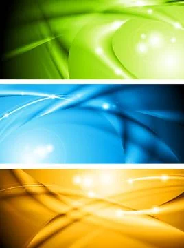 Set of elegant glowing banners. Eps 10 vector illustration Set of elegant ... Stock Photos