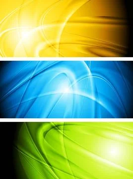 Set of elegant glowing banners. Eps 10 vector background Set of elegant gl... Foto stock