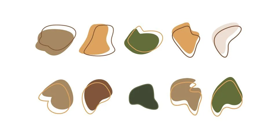 Set of element aesthetic logo vector template Stock Illustration