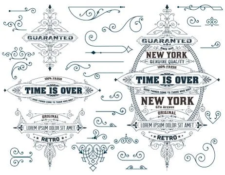 Set of elements and  banners Stock Illustration