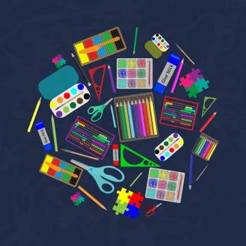 Set of elements for childrens development. Stock Illustration