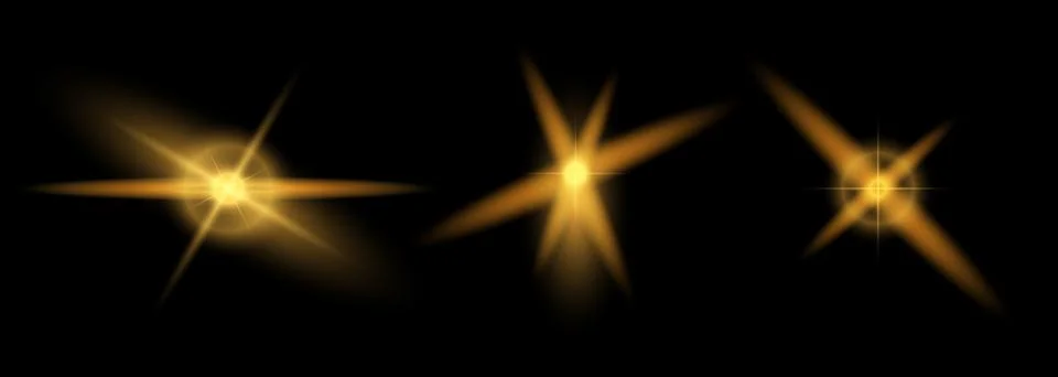 A set of elements. Christmas glitter, shimmering bokeh effects, and glittery  Stock Illustration