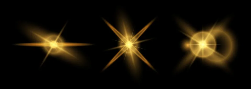 A set of elements. Christmas glitter, shimmering bokeh effects, and glittery  Stock Illustration