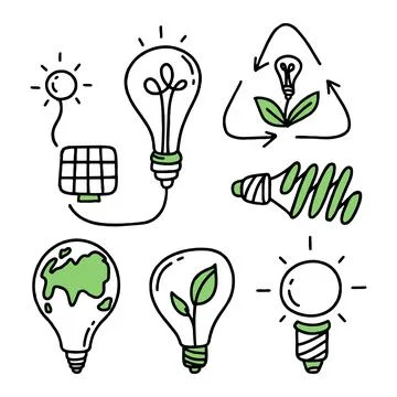 A set of elements. Co2 concept of climate change. Recycling. Separation of ga Stock Illustration