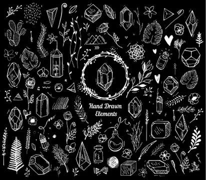 Set of elements for the cover Stock Illustration