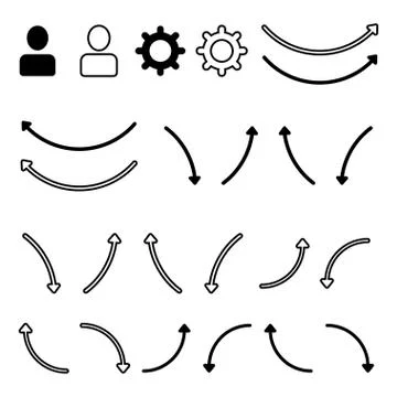 A set of elements for creating an icon, teamwork. イラスト素材
