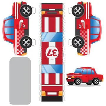 A set of elements for creating a racing car. 스톡 일러스트