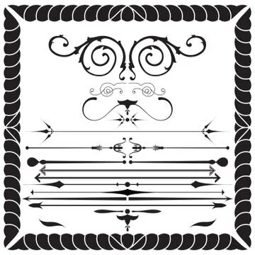 Set of elements for design Stock Illustration